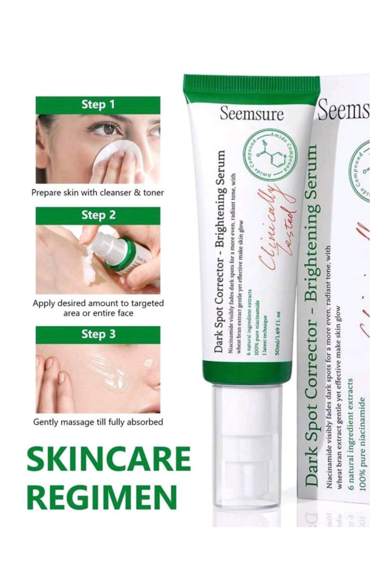 Seemsure Dark Spots Corrector Brightening Face Serum - 50ml