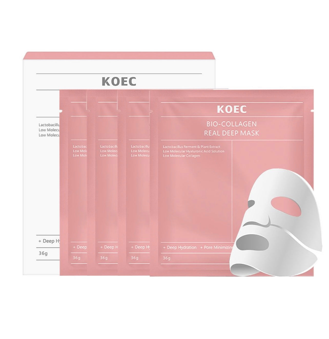 KOEC 4 Piece Collagen Penetrating Facial Mask Set