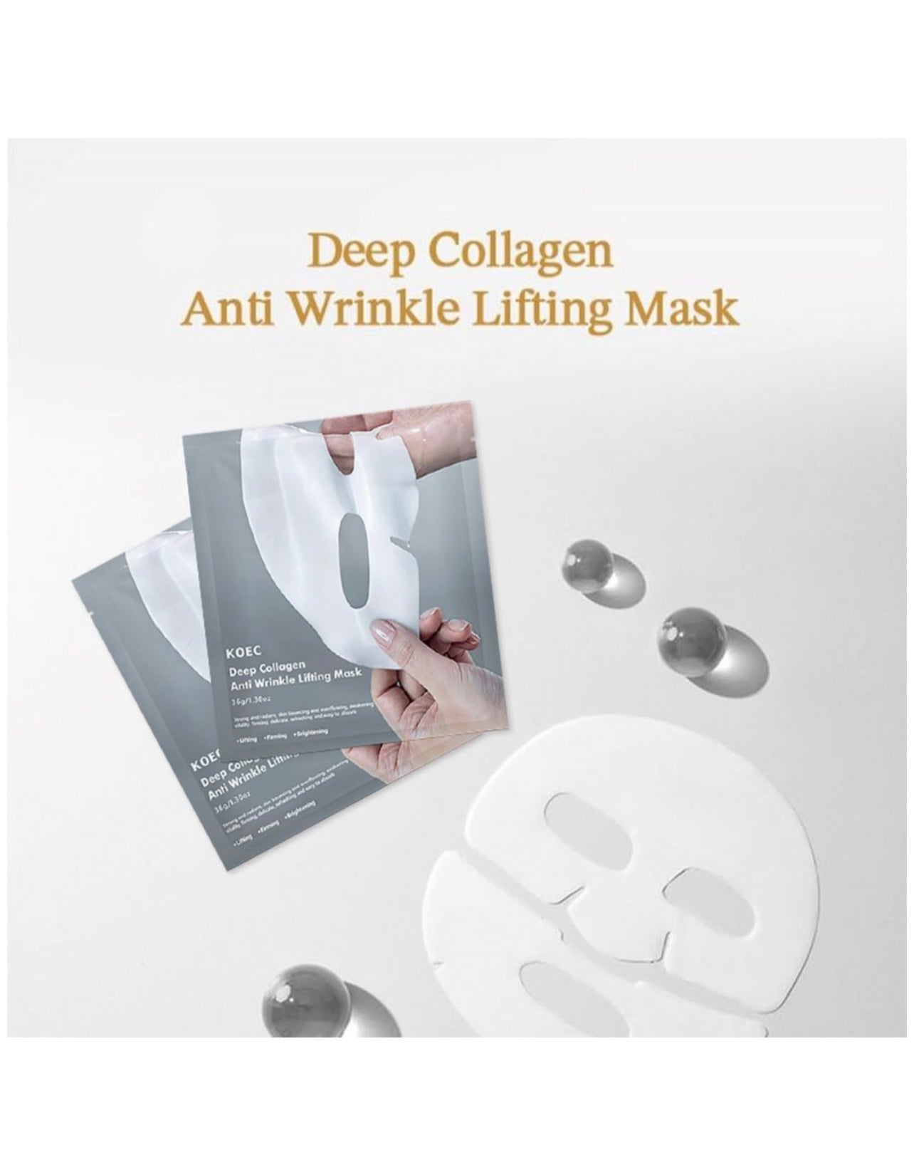 KOEC Deep Collagen Anti-Wrinkle Lifting Overnight Facial Sheet Mask